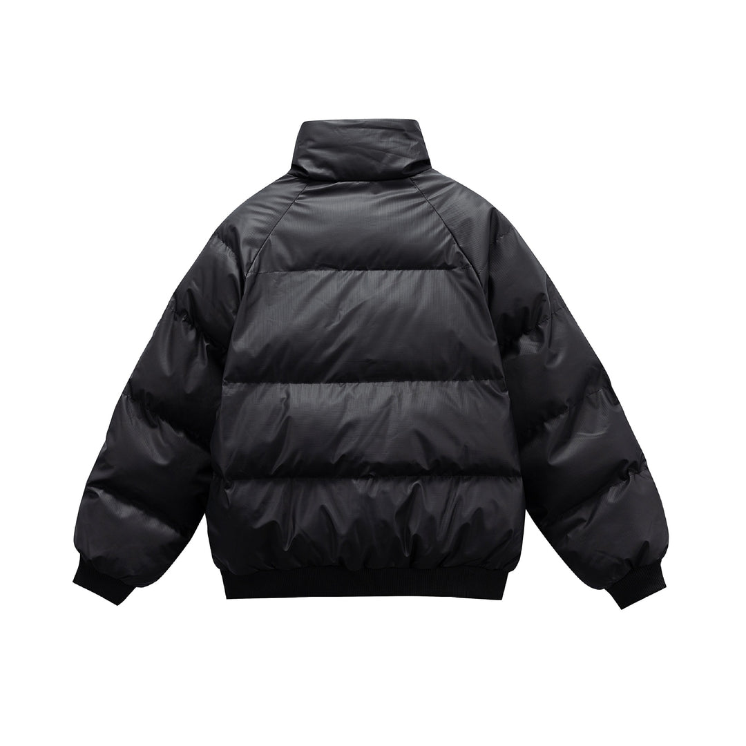 Damen Oversize gesteppte Steppjacke mit hohem Stehkragen und Rippbündchen Drune