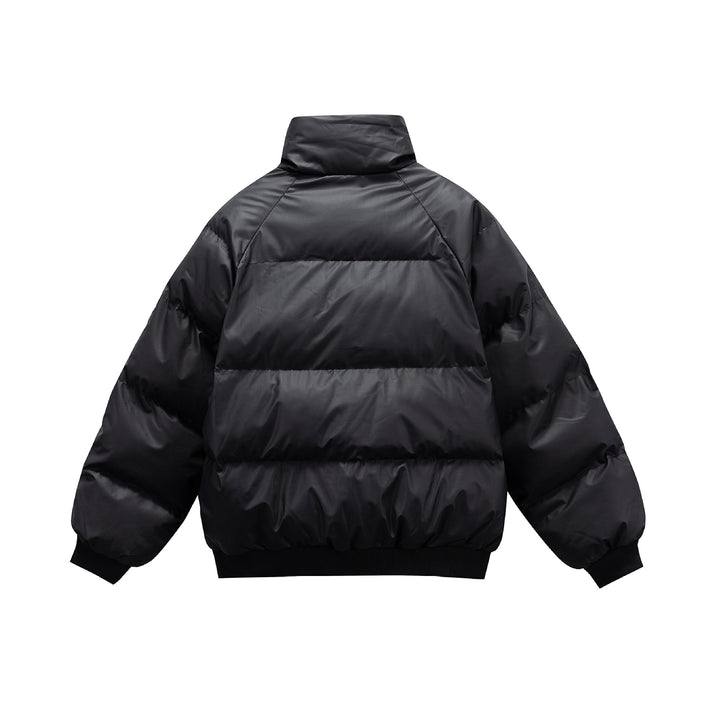 Damen Oversize gesteppte Steppjacke mit hohem Stehkragen und Rippbündchen Drune