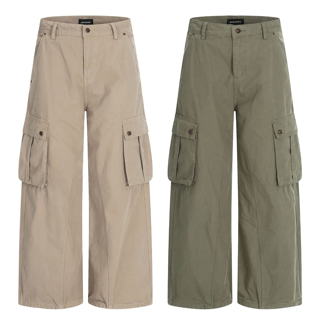 Damen Weite Cargo-Culotte-Shorts mit aufgesetzten Pattentaschen Drune