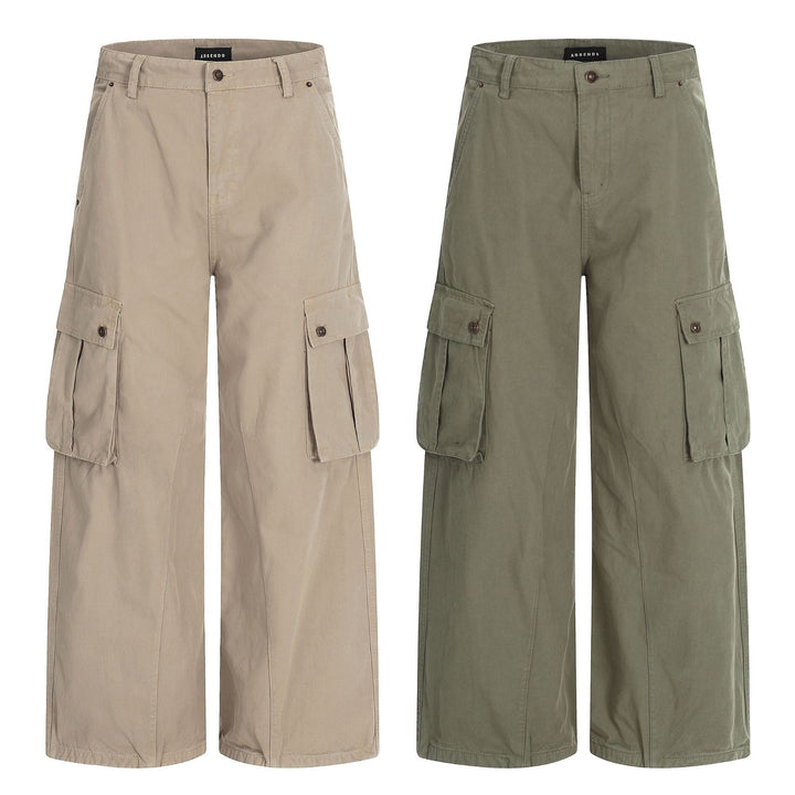 Damen Weite Cargo-Culotte-Shorts mit aufgesetzten Pattentaschen Drune