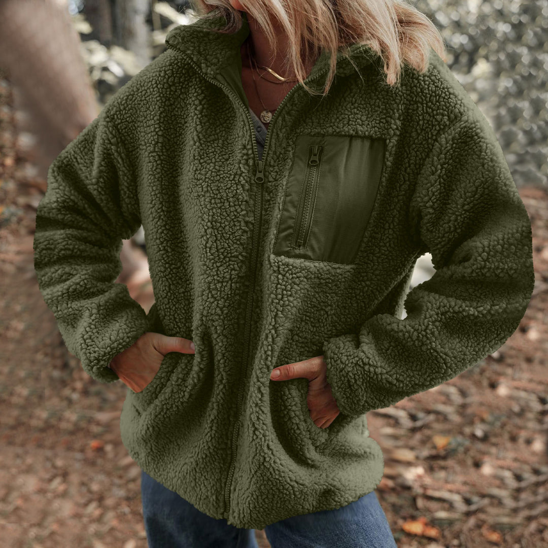 Damen Fleecejacke mit hochabschließendem Kragen und praktischer Brusttasche Drune
