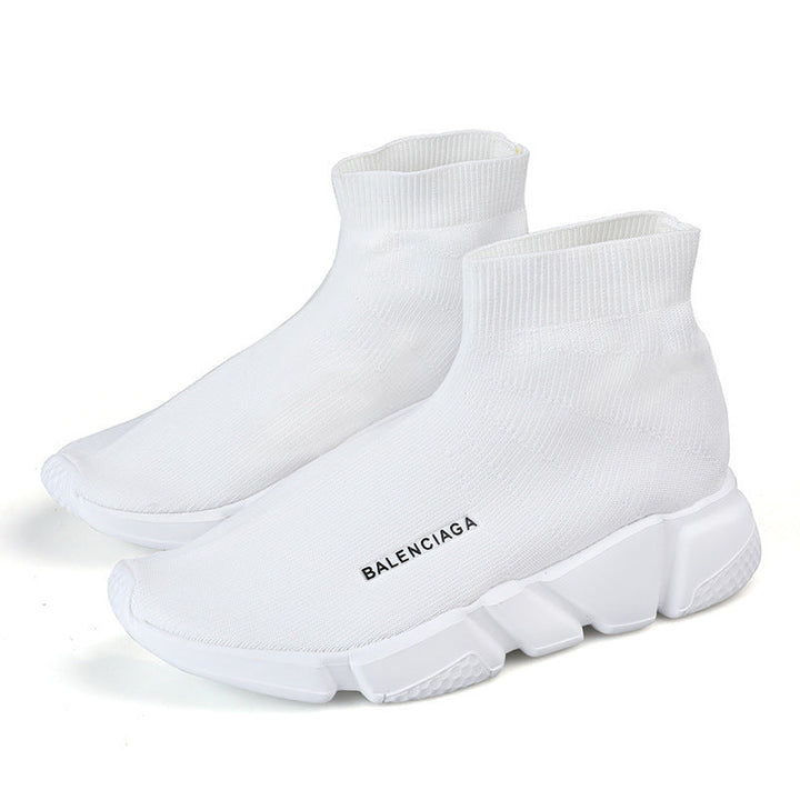 Damen Komfortable Slip-On Sneakers mit hohem Strickdesign Drune