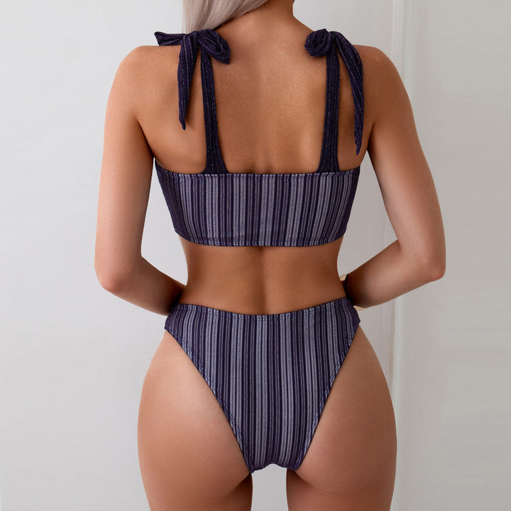 Damen Sportliches Bikini-Set mit modischen Rüschendetails Drune