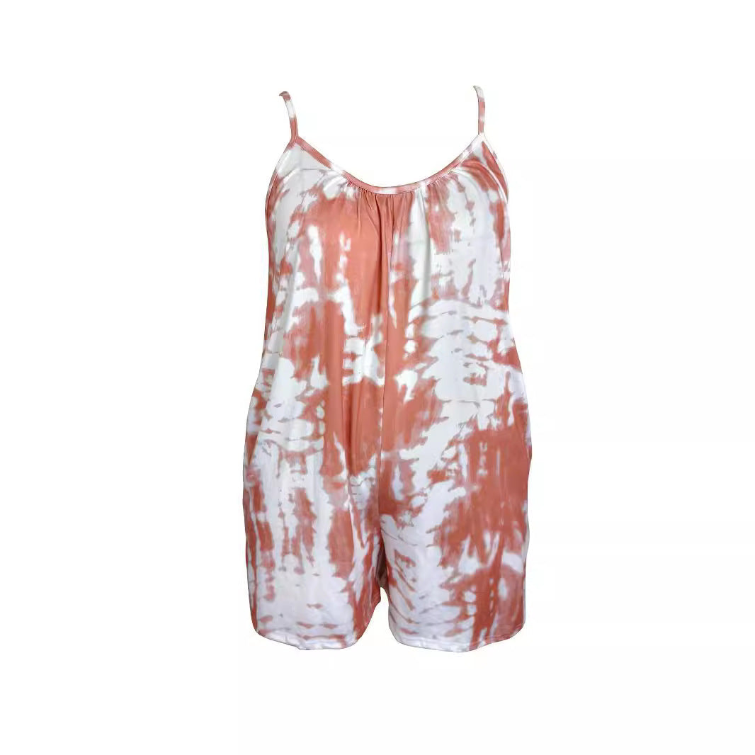 Damen Sommerlicher Jumpsuit mit verstellbaren Trägern und praktischen Taschen Drune
