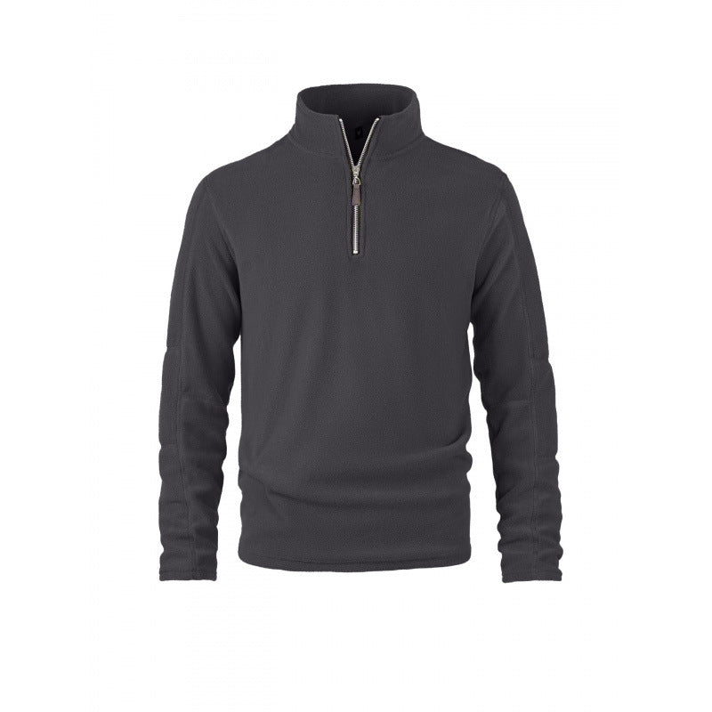 Herren Fleecepullover mit halbem Reißverschluss und Stehkragen Drune