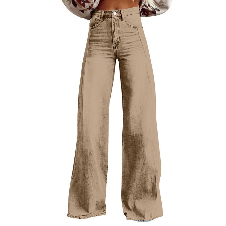 Damen Weite High-Waist Jeans im Urbanen Stil Drune