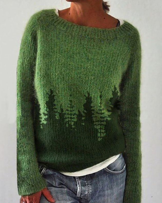 Drune Waldmuster Pullover-Sweater
