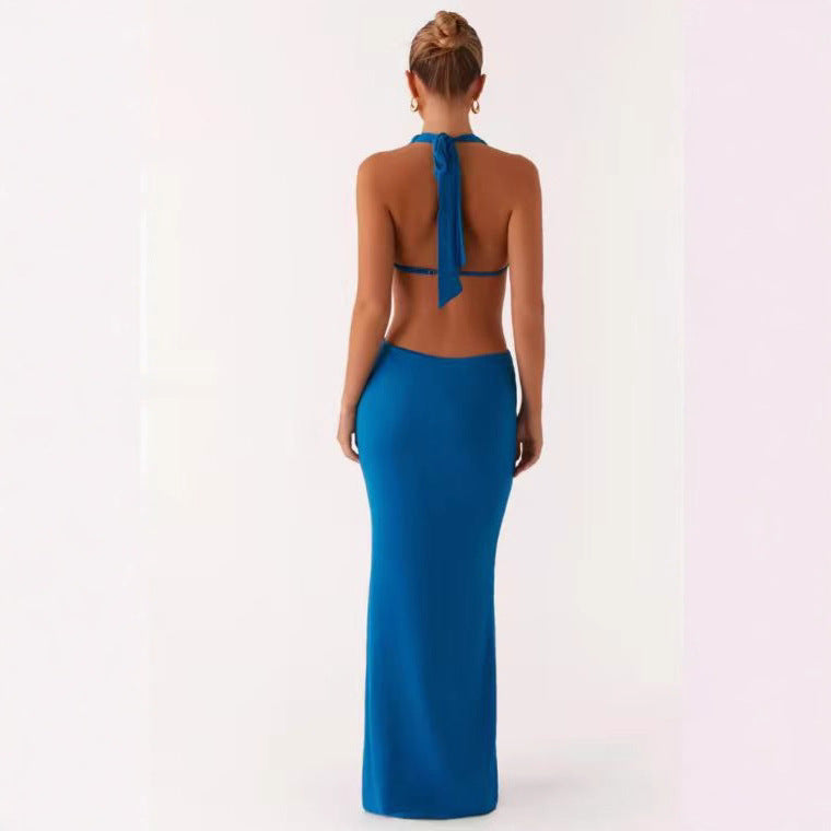 Damen Elegantes und verführerisches Abendkleid mit tiefem V-Ausschnitt und Cut-Out-Design Drune