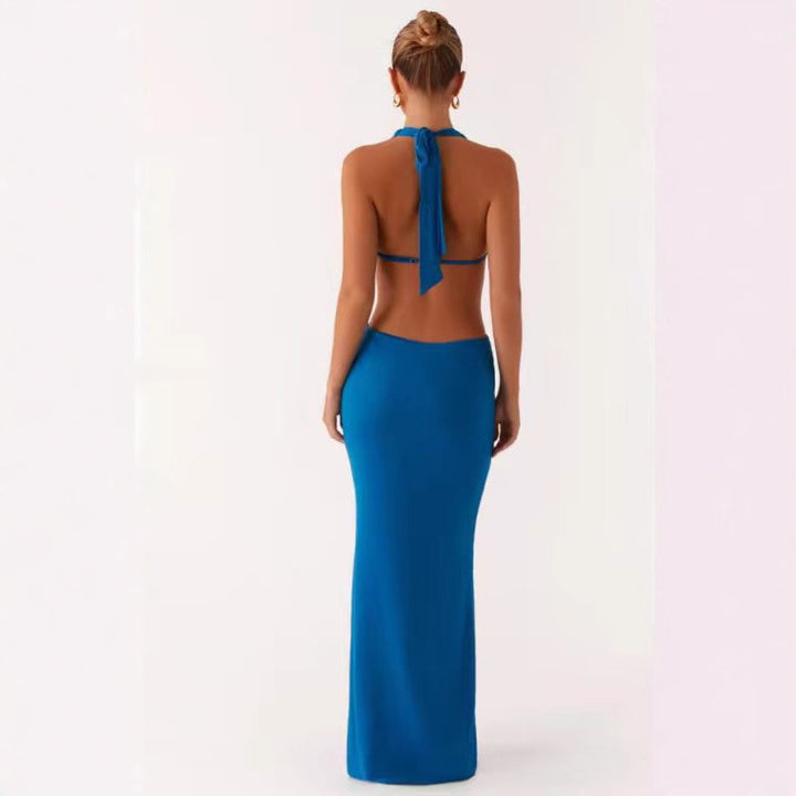 Damen Elegantes und verführerisches Abendkleid mit tiefem V-Ausschnitt und Cut-Out-Design Drune