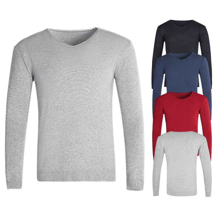 Herren klassischer V-Ausschnitt Pullover Drune