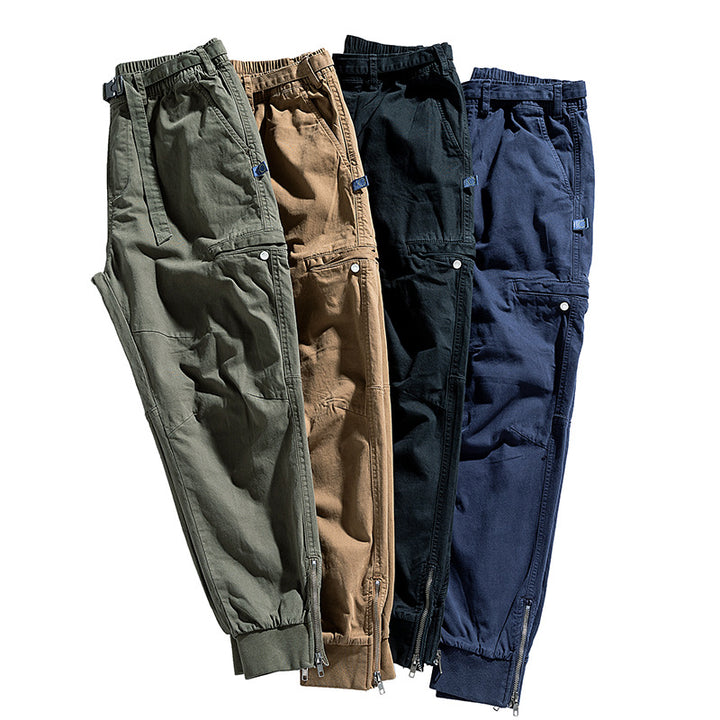 Herren Cargohose im Jogger‑Cut mit Multifunktions‑Taschen, verstärkten Knien und Reißverschlussbündchen Drune