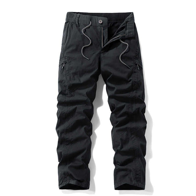 Herren Stretch-Utility-Cargohose mit elastischem Bund und Mehrfachtaschen Drune
