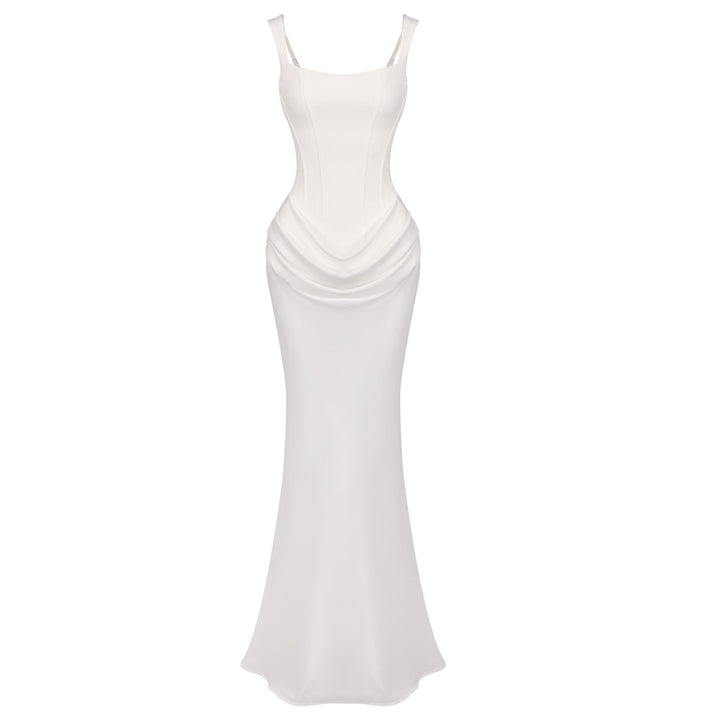 Damen Elegantes langes Etuikleid mit taillierter Silhouette und raffinierter Drapierung Drune