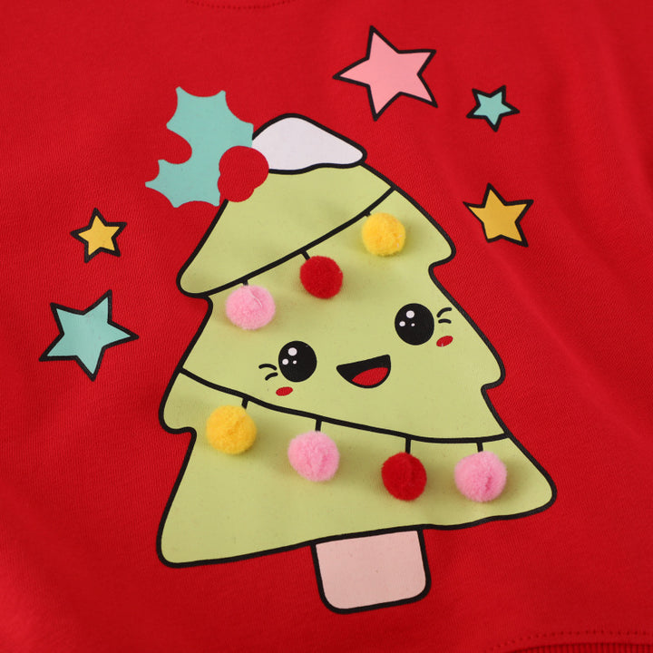 Mädchen Sweater mit festlichem Weihnachtsbaum-Motiv Drune