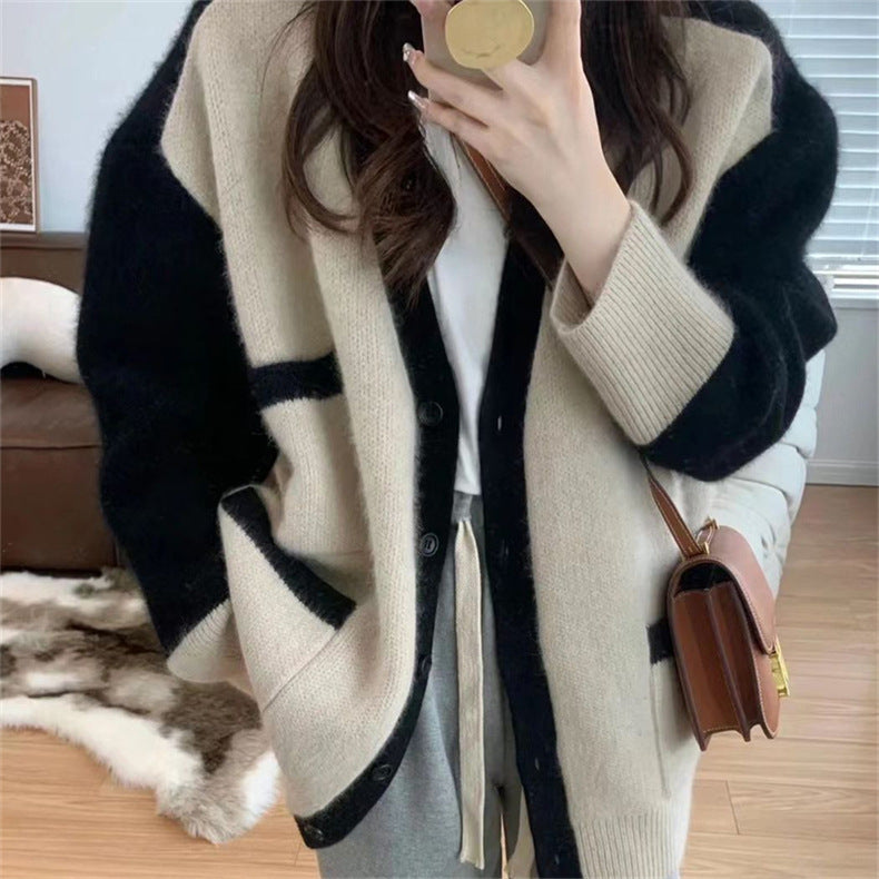 Damen Strickcardigan mit dekorativem Schnitt und praktischen Taschen Drune