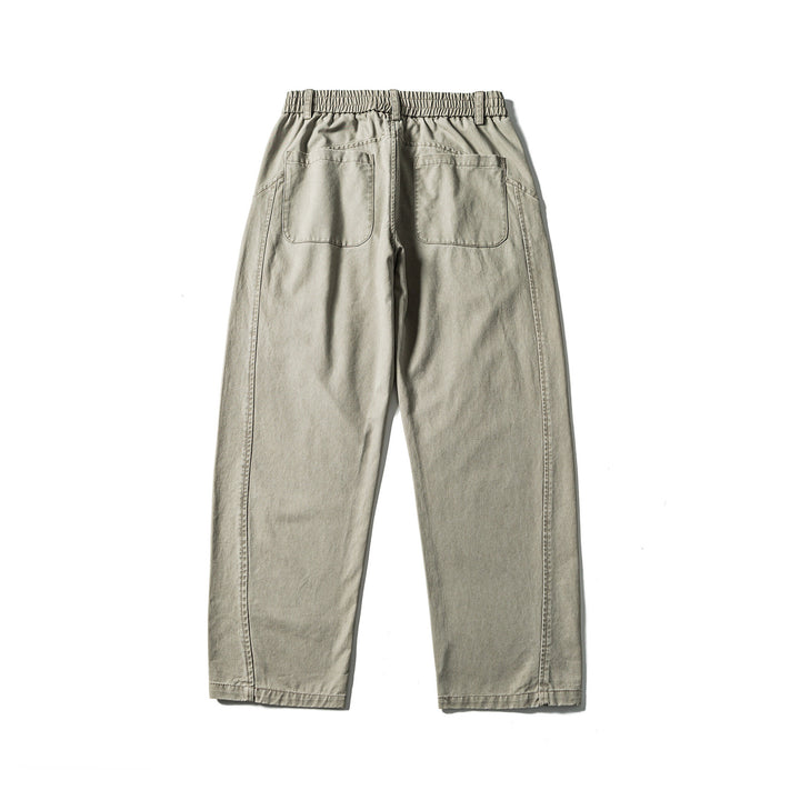 Damen High‑Waist Relaxed‑Fit Utility‑Hose mit Nahtpaneelen und elastischem Bund Drune