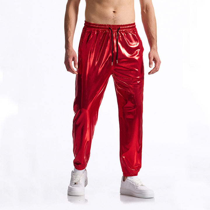 Herren glänzende Sporthose im modernen Schnitt mit elastischem Bund Drune