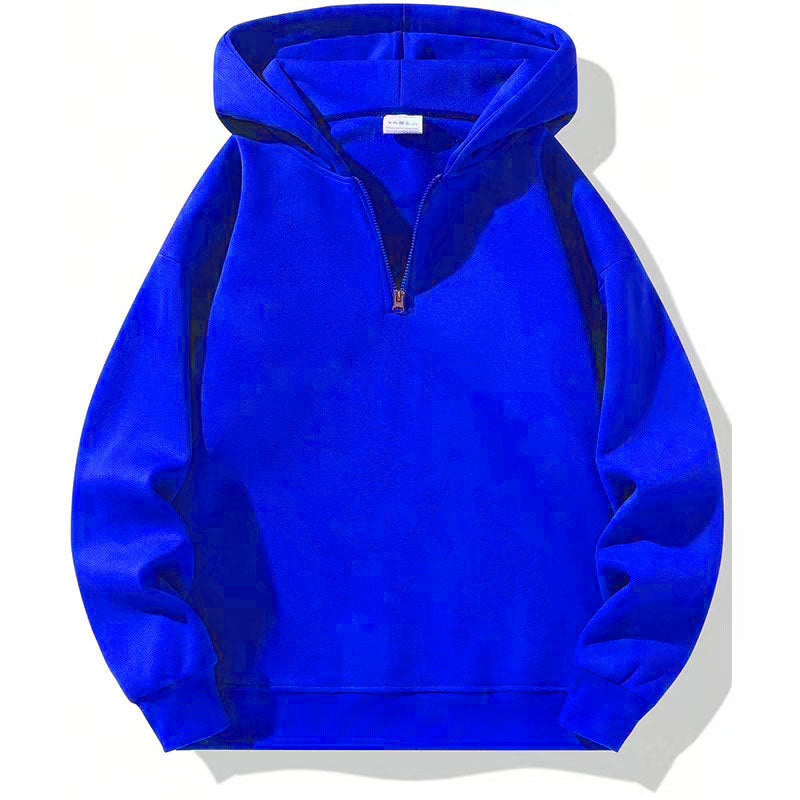 Herren sportlicher Kapuzenpullover mit halbem Reißverschluss Drune