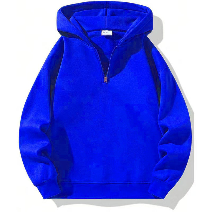 Herren sportlicher Kapuzenpullover mit halbem Reißverschluss Drune