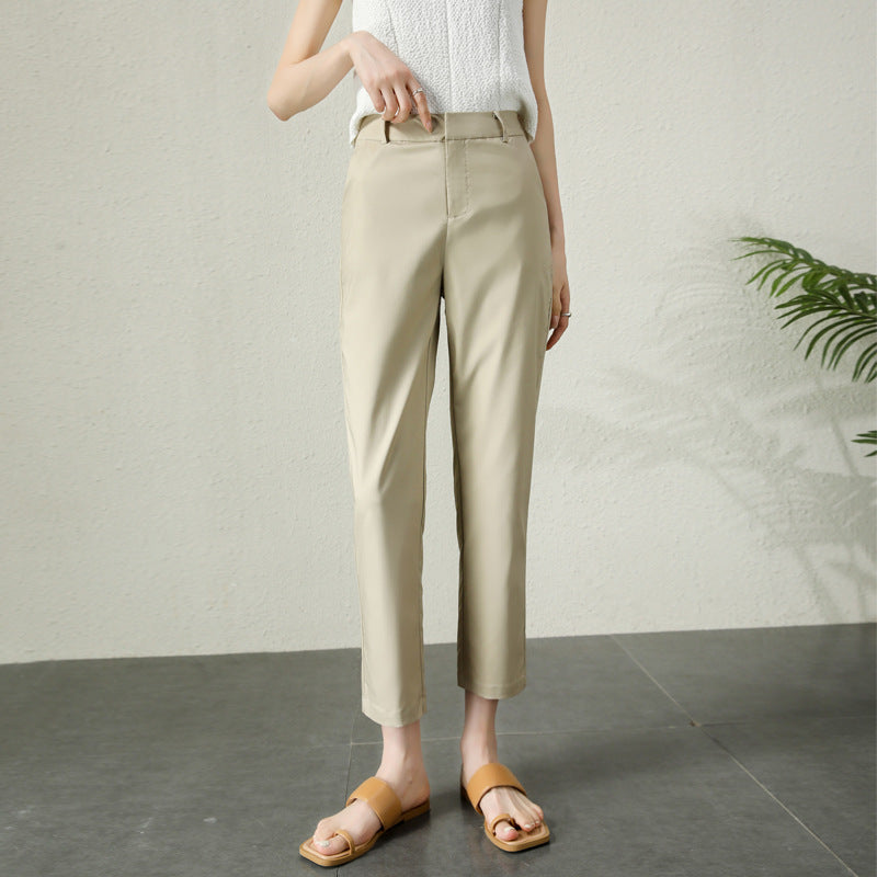 Damen elegante Chino Stoffhose