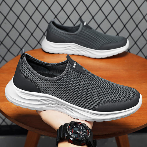 Herren nan leichter Mesh-Slipper-Sneaker mit nahtlosem Sockeneinstieg und reaktiver Wellen-EVA-Sohle Drune