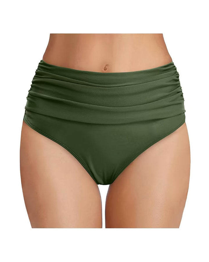 Damen Hochgeschnittene Bikinihose mit eleganter Raffung Drune