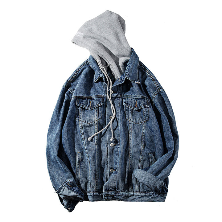 Herren Denimjacke mit integrierter Kapuze Drune