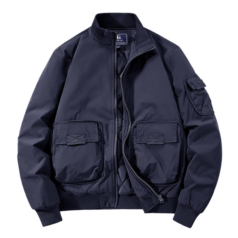 Herren Modische Bomberjacke mit zahlreichen Taschen Drune