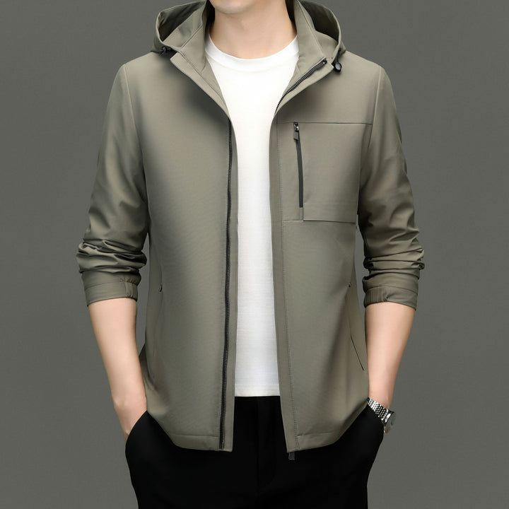 Herren Allwetterjacke mit hohem Kragen und atmungsaktiver Technologie Drune