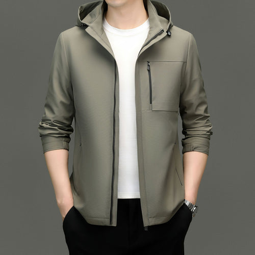 Herren Allwetterjacke mit hohem Kragen und atmungsaktiver Technologie Drune