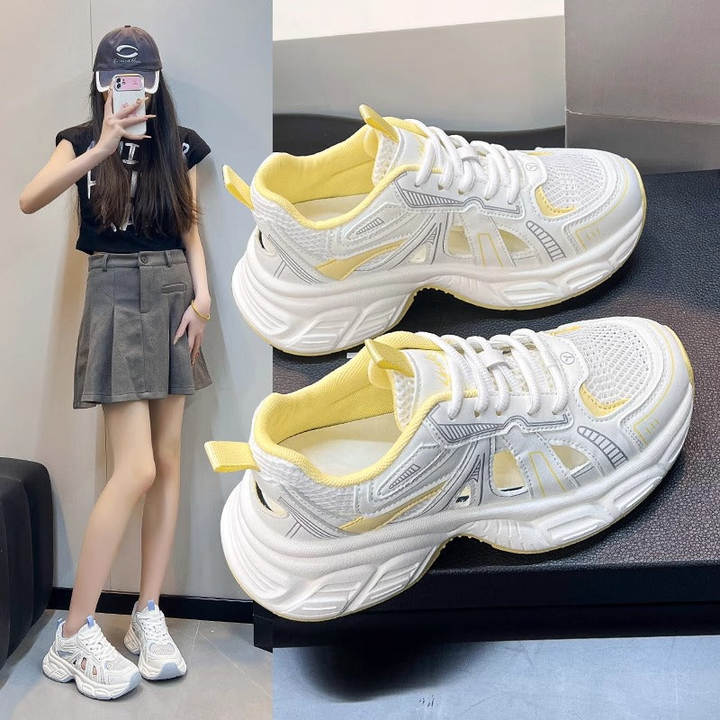 Damen Sportliche Mesh-Sneaker mit atmungsaktiver Struktur und dämpfender Sohle Drune