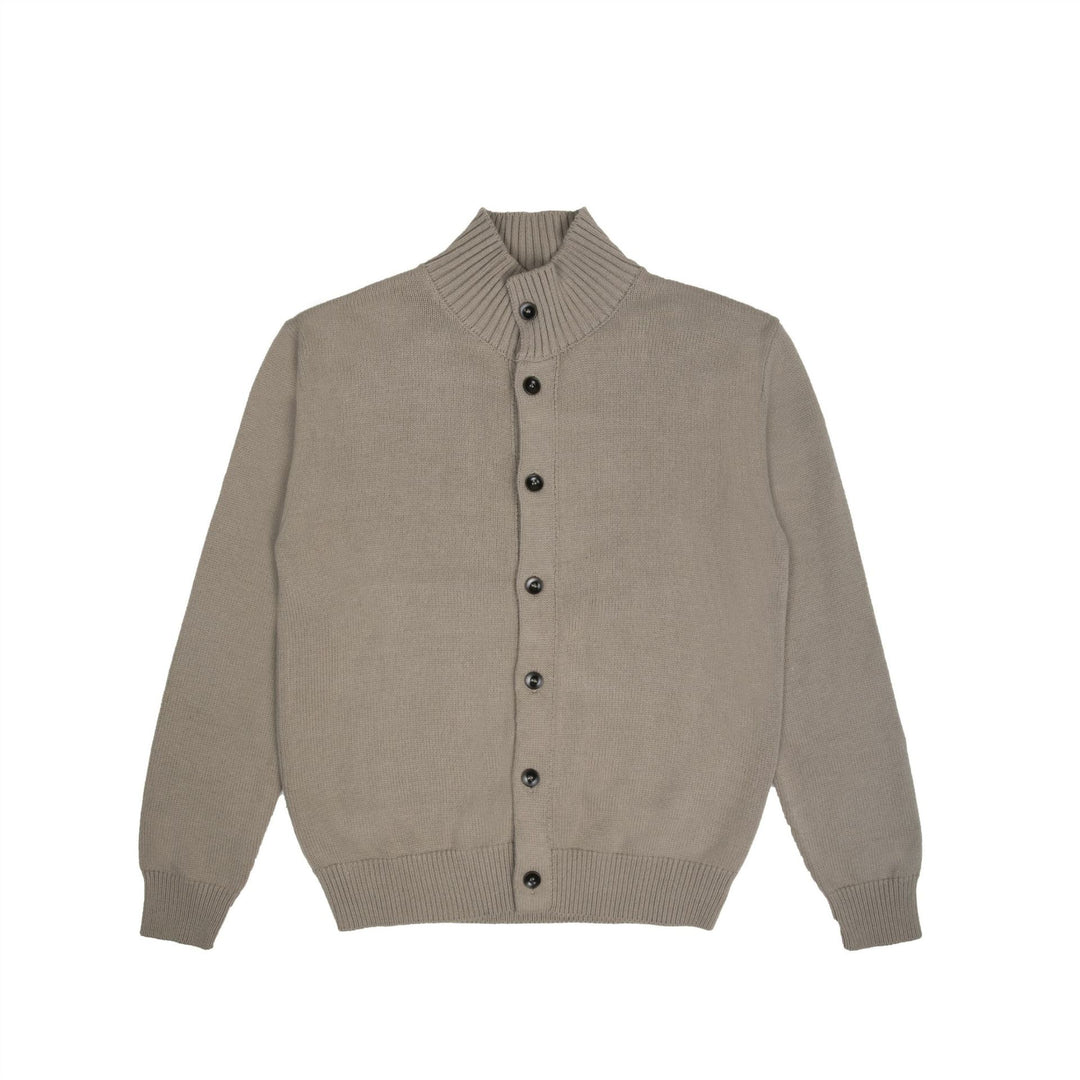 Herren Strickjacke mit Stehkragen und Knopfleiste Drune