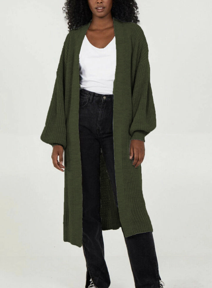 Damen Großer Strickcardigan mit luftiger Silhouette und voluminösen Ärmeln Drune