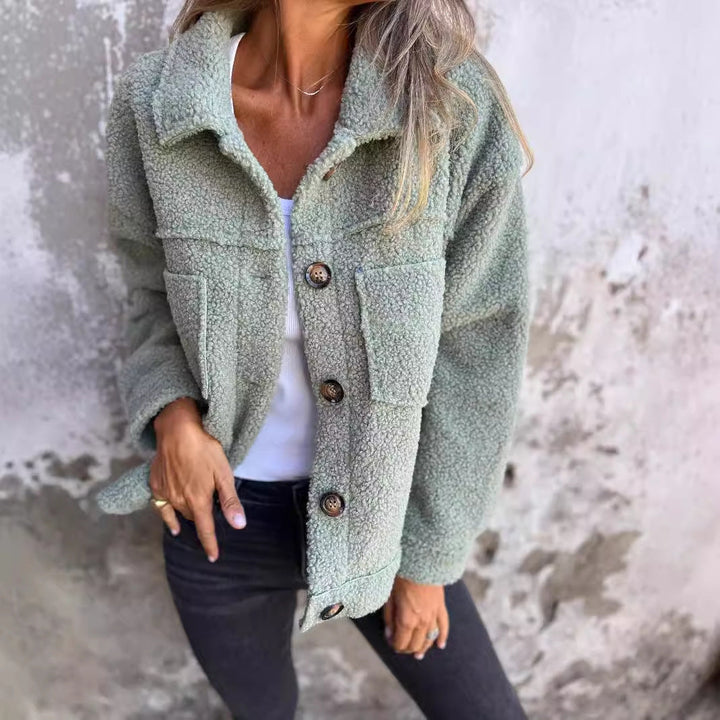 Damen Kuscheliger Fleece-Hemdjacke Drune