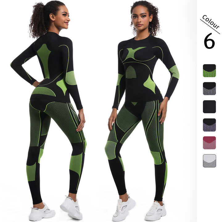 Damen Athletisches Kompressions-Set mit atmungsaktivem Elastic-Werkstoff Drune