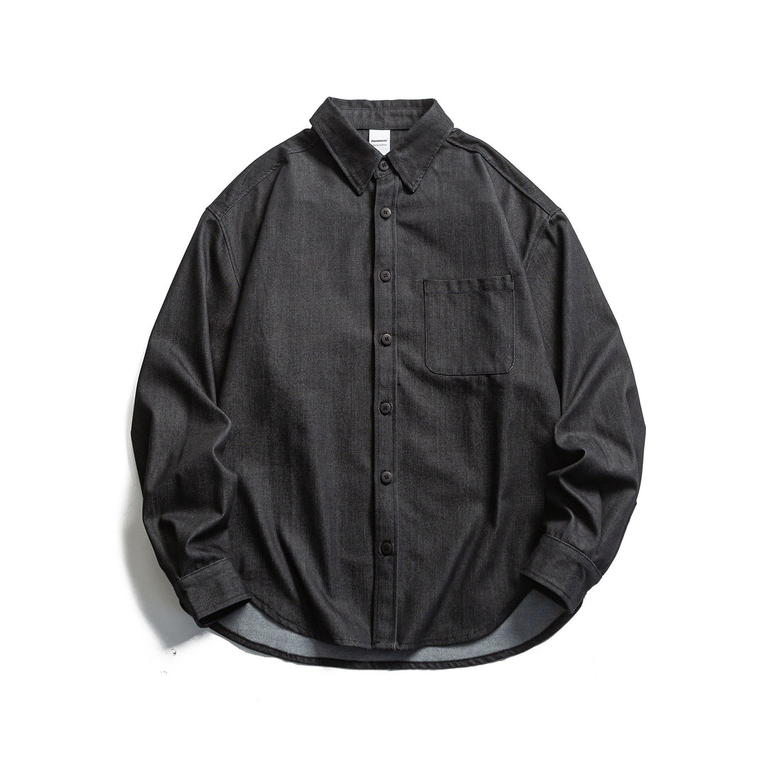 Herren Boxy Hemdjacke aus robustem Twill mit abgerundetem Saum Drune
