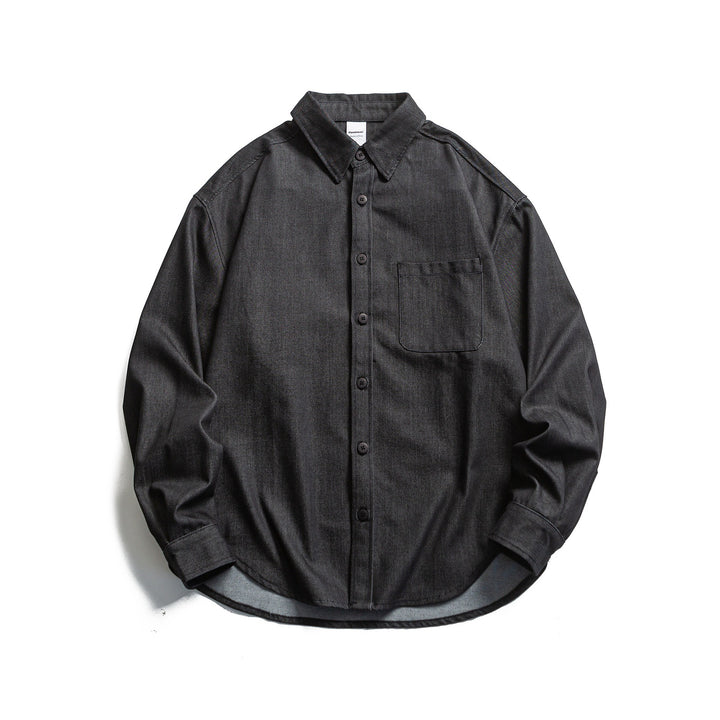 Herren Boxy Hemdjacke aus robustem Twill mit abgerundetem Saum Drune