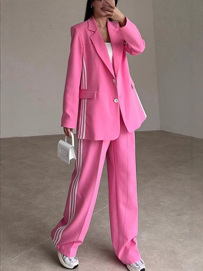 Damen elegantes Blazer-Ensemble mit sportlichen Akzenten Drune