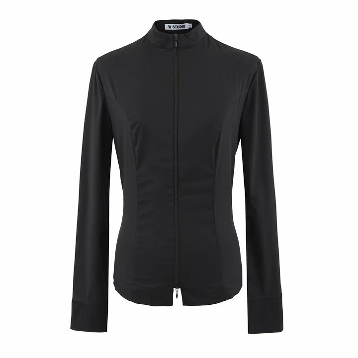 Damen Hochleistungs-Activewear-Jacke mit Stehkragen und Reißverschluss Drune