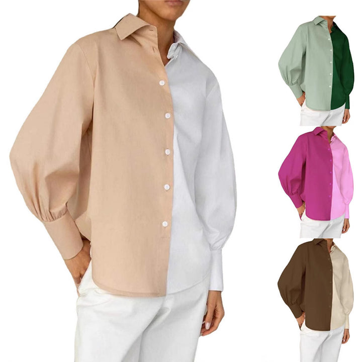 Damen Stylische Knopfleistenbluse Drune