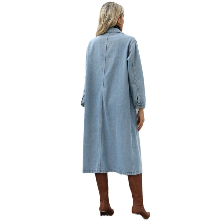 Damen Denim-Midijacke mit praktischen Taschen und lässigem Schnitt Drune