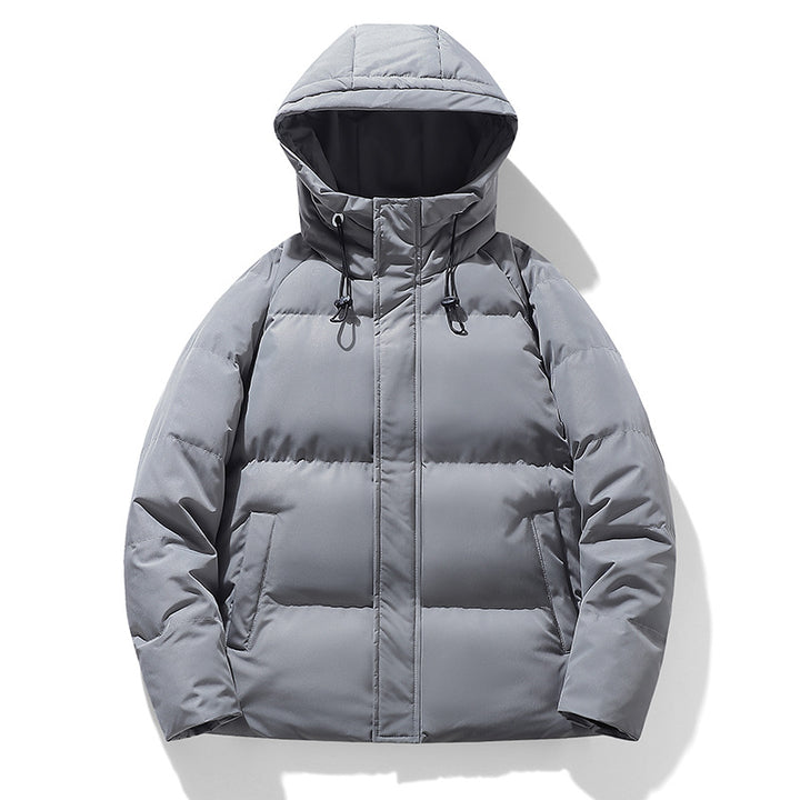 Herren Wattierte Kapuzen-Übergangsjacke mit Thermofüllung und hohem Stehkragen Drune