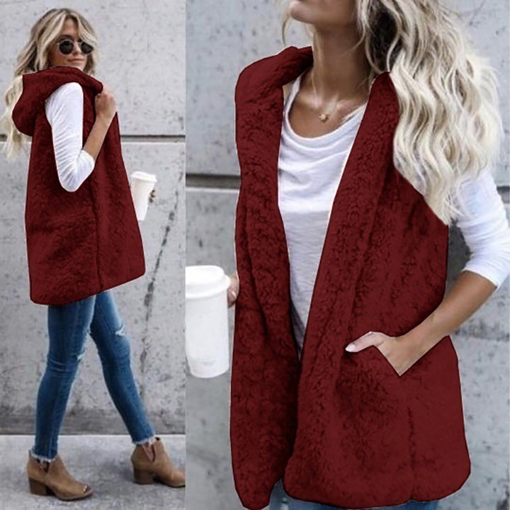 Damen Fleece Weste mit offenem Design und praktischen Taschen Drune