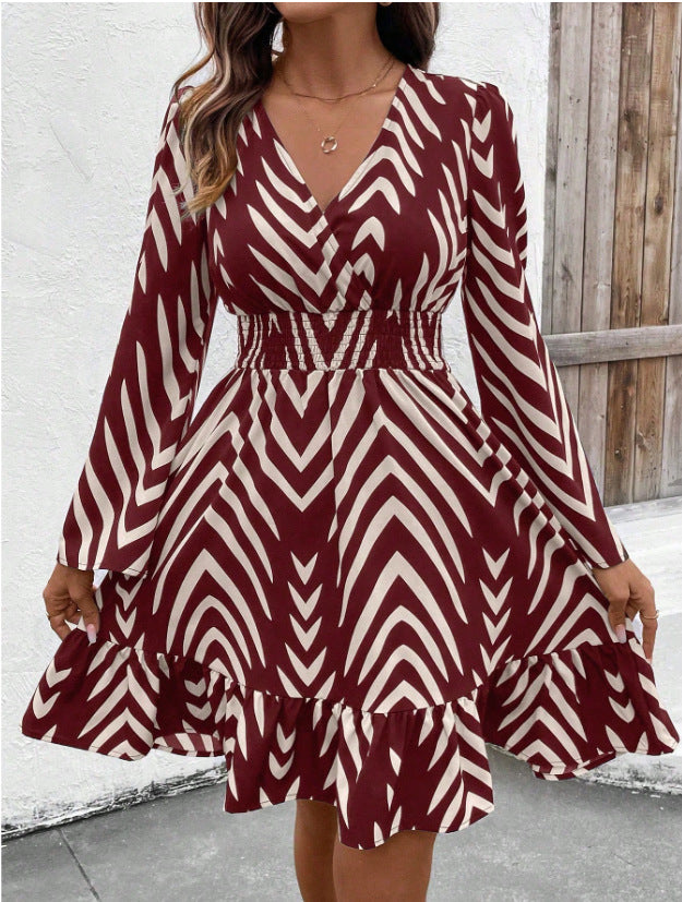 Damen Wickelkleid mit voluminösem Rock Drune