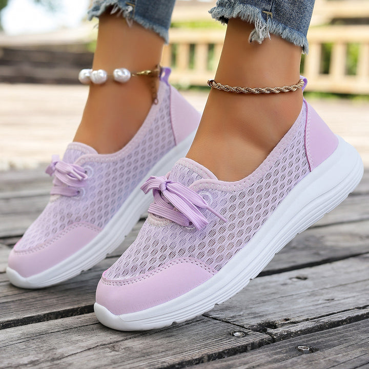 Damen Leichte und atmungsaktive Sneakers mit Netzstruktur Drune