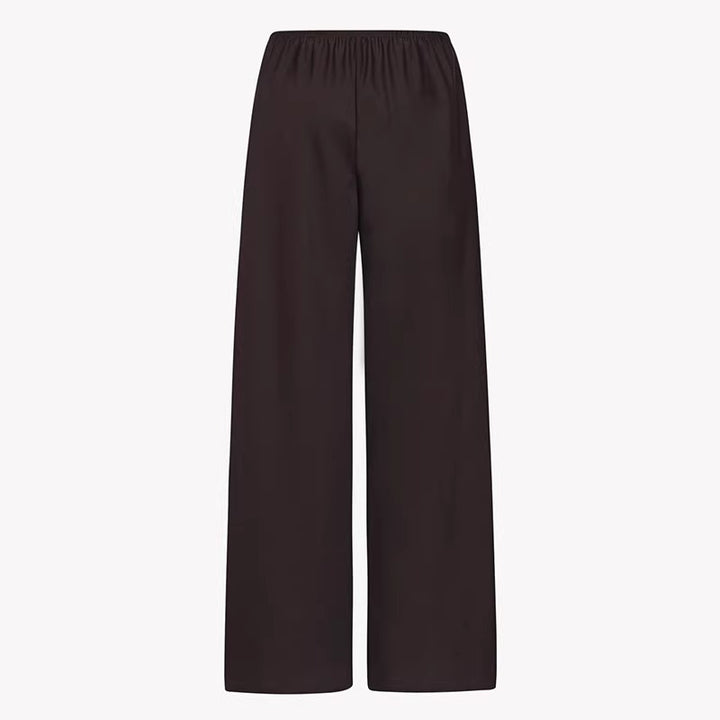 Damen weite Stoffhose mit elastischem Bund Drune