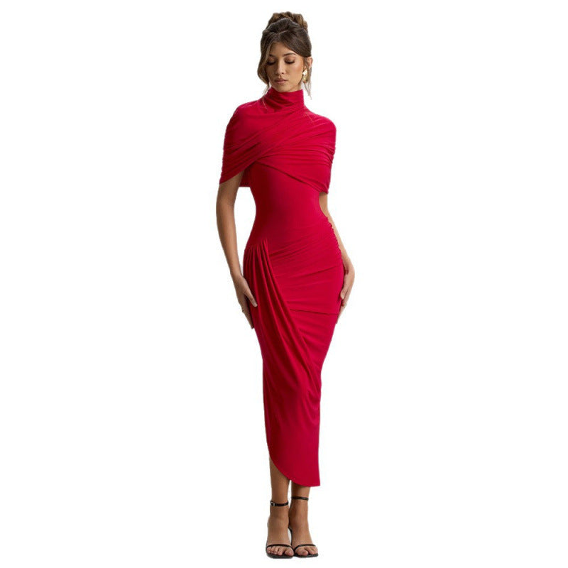 Damen Drapiertes Abendkleid Drune