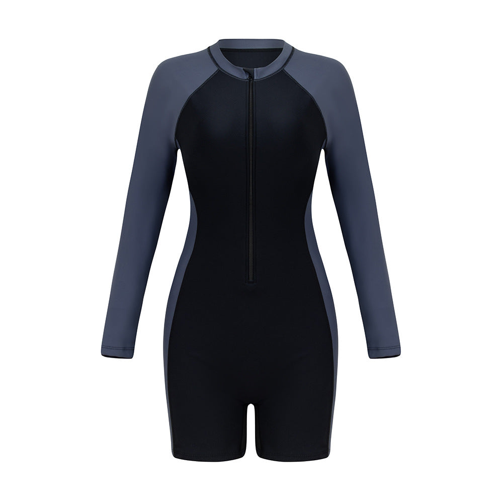 Damen Sportlicher Neopren-Einteiler mit Reißverschluss Drune