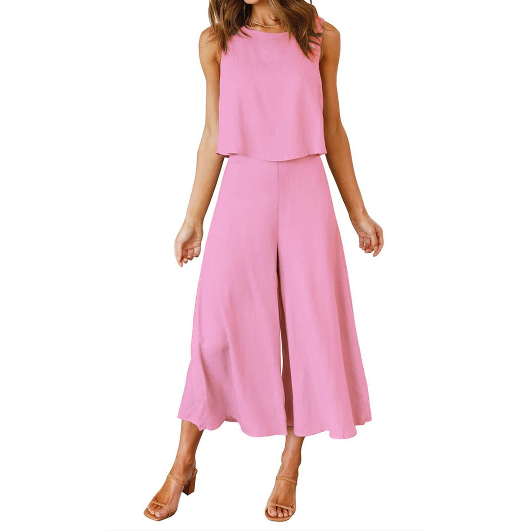 Damen bequemer Jumpsuit mit weitem Bein und schulterfreiem Design Drune