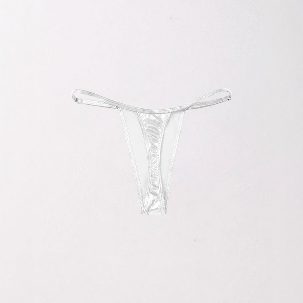 Damen Hochwertiger Metallic-String-Tanga mit verstellbaren Trägern Drune